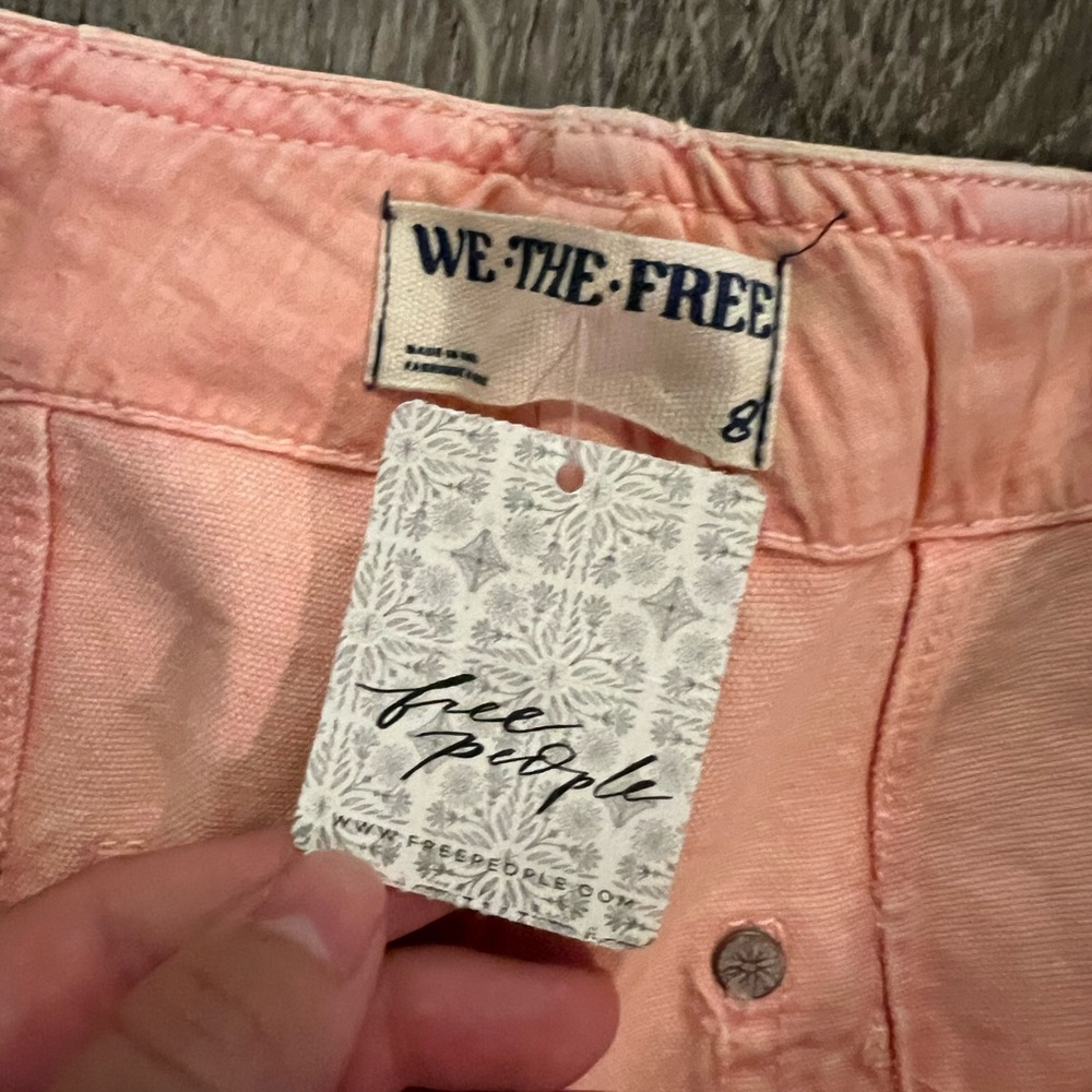 Free People SUPERSONIC SLIM PANT IN CORAL PINK - Picture 6 of 8
